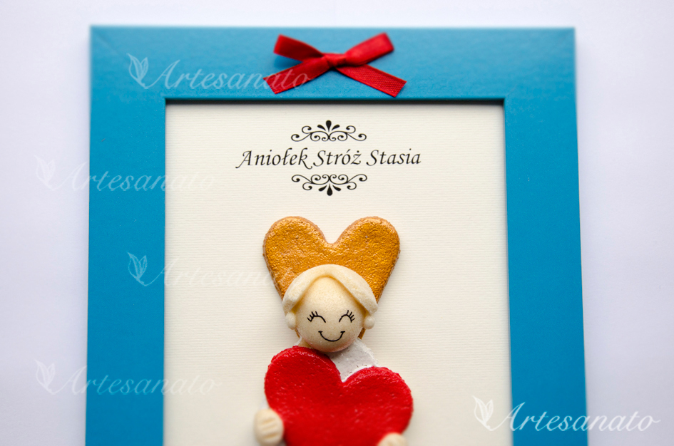aniołek stróż ramka
